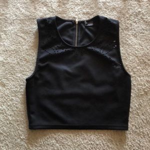 Black crop top